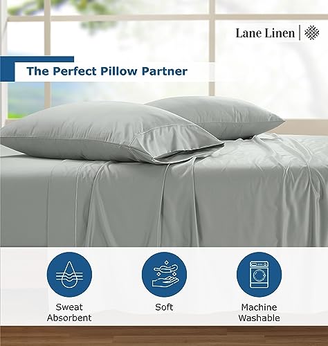 Lane Line 100% Egyptian Cotton Queen Sheet Set - 1500 TC, 4 PCs, White L818