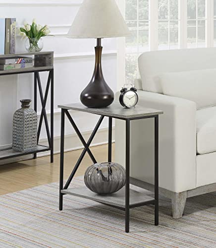 Tucson Wedge End Table, Faux Birch / Black L6387
