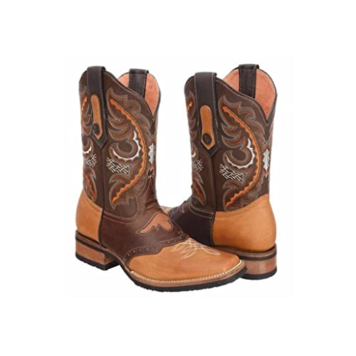 Joe Boots VE030 Men's Western Square Toe Cowboy Boots in Genuine Leather T717