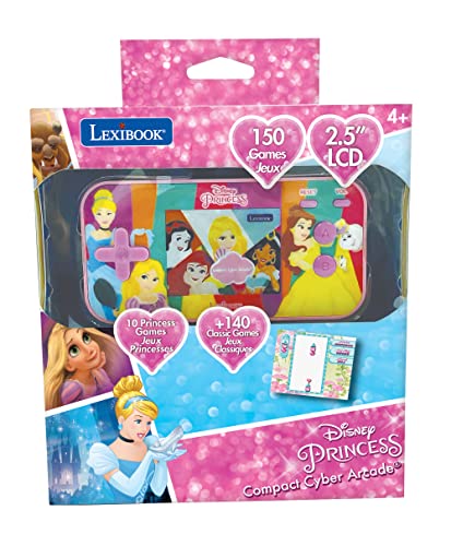 LEXiBOOK Disney Princess Portable Gaming Console with 150 Games, Pink D402951