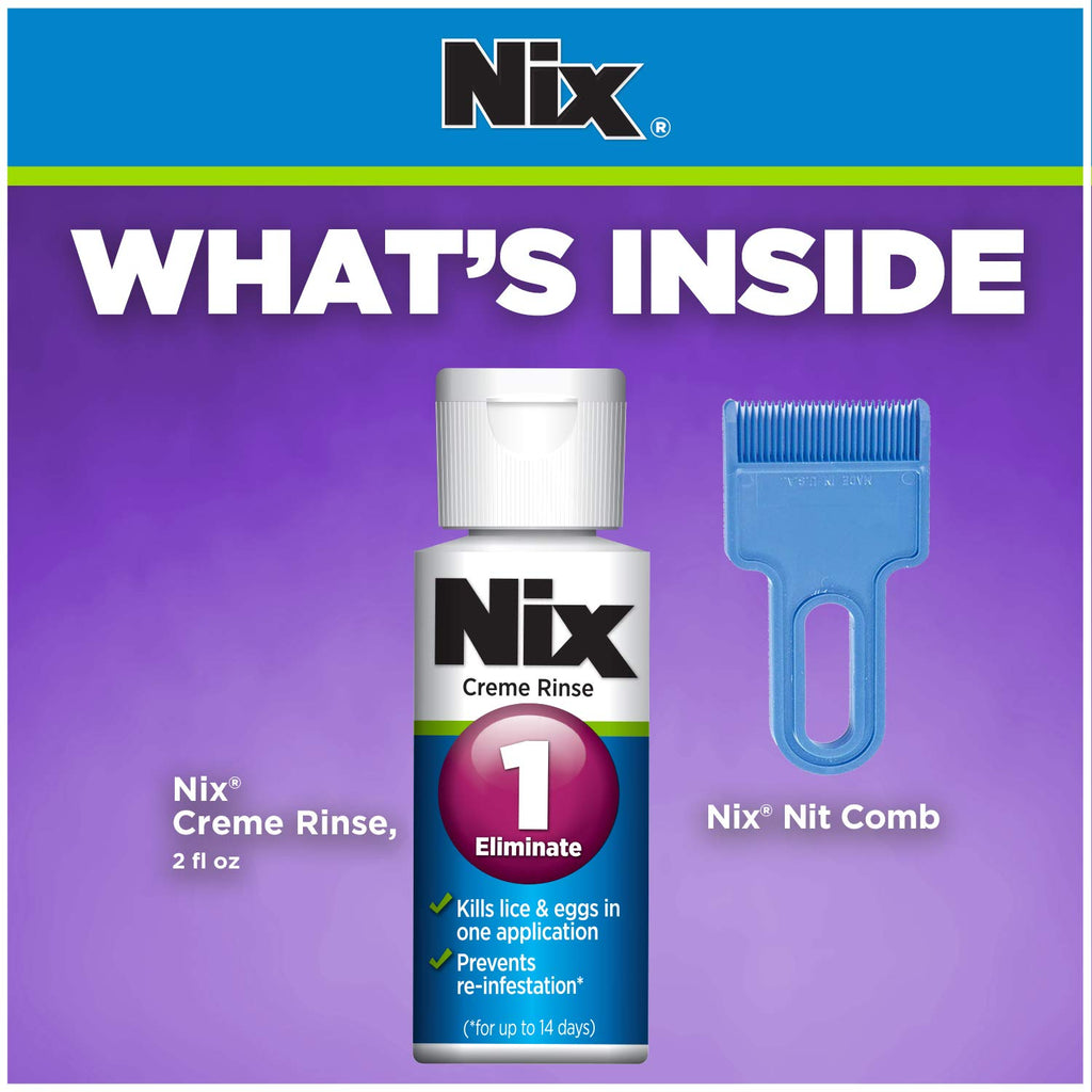 Nix Lice Killing Creme Rinse Extra Strength with Comb, 2 Fl Oz S31629