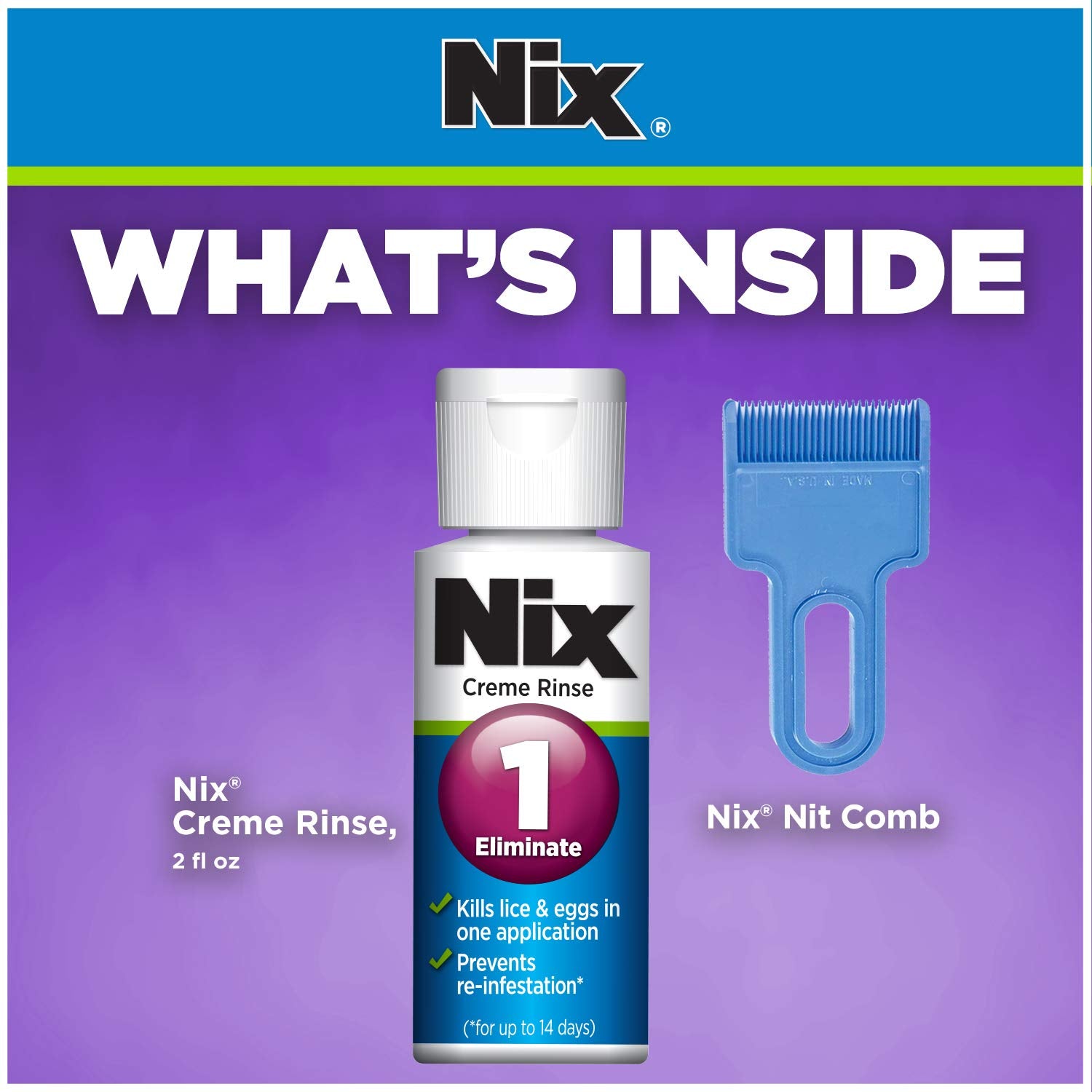 Nix Lice Killing Creme Rinse Extra Strength with Comb, 2 Fl Oz S31629