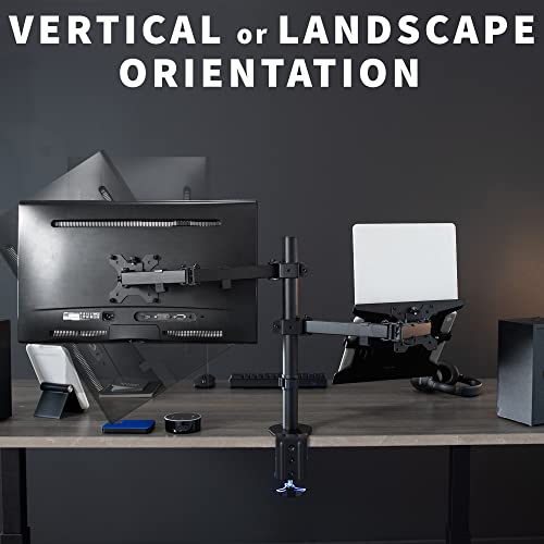 VIVO Full Motion Monitor and Laptop Desk Mount, Dual Arm VESA Stand, Fits 32 inch, STAND-V102C X915