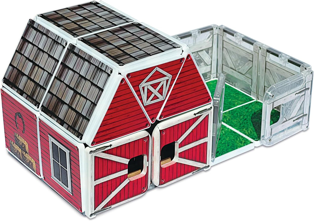 Magna-Tiles Farmyard Barn Magnetic Tiles Building Set, STEM Toys for Kids Ages 3+, 29 Pieces X9654