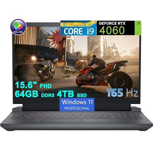 Dell G15 5530 Gaming Laptop | 15.6" FHD 165Hz (100% sRGB, 3ms, G-SYNC + DDS) | Intel 24-core i9-13900HX | 32GB DDR5 1TB SSD | GeForce RTX 4060 8GB Graphic | Backlit USB-C Win11Pro Gray