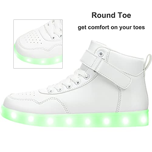 APTESOL Unisex LED High Top Light Up Sneakers D1744