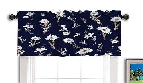 CAPSCEOLL Valances Curtain Paisley Floral Kitchen Rod Pocket Short Panels 52X18 R71743
