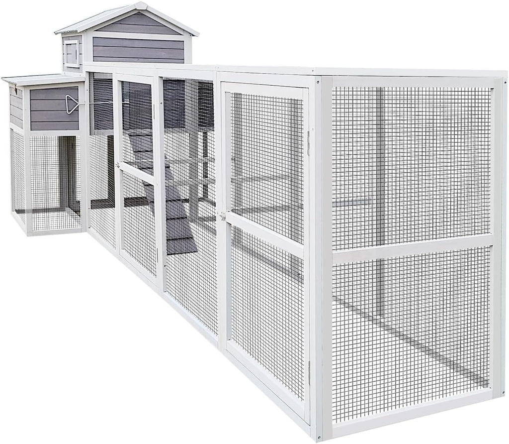 Extra Large Wooden Chicken Coop with Nesting Boxes and Perches S86686
