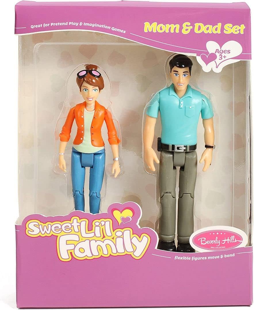 Beverly Hills Doll Collection Sweet Li'l Family Dollhouse People Set of 2 Mom and Dad K5604