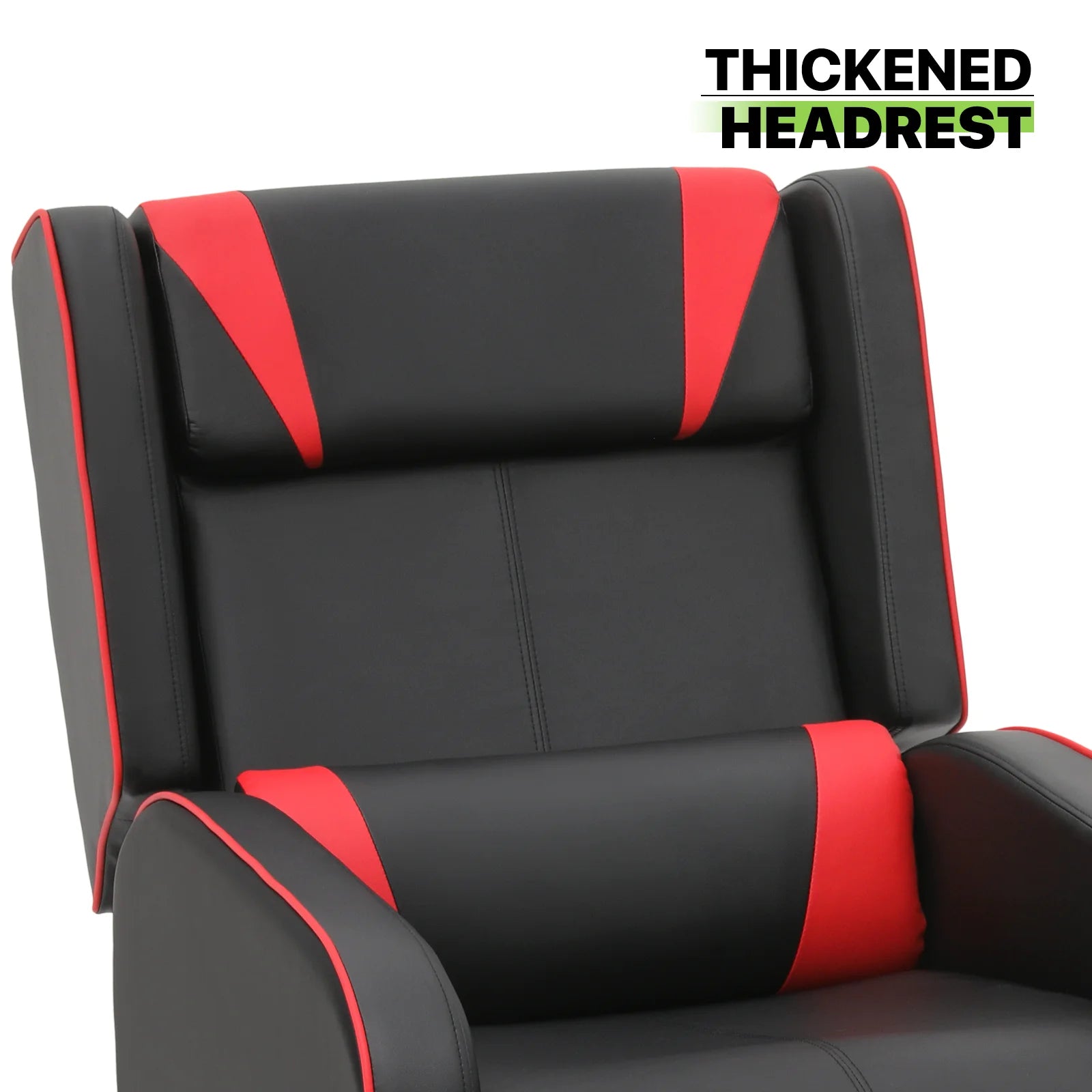 Magshion Gaming Massage Recliner Chair with Footrest, PU Leather, Red R2353