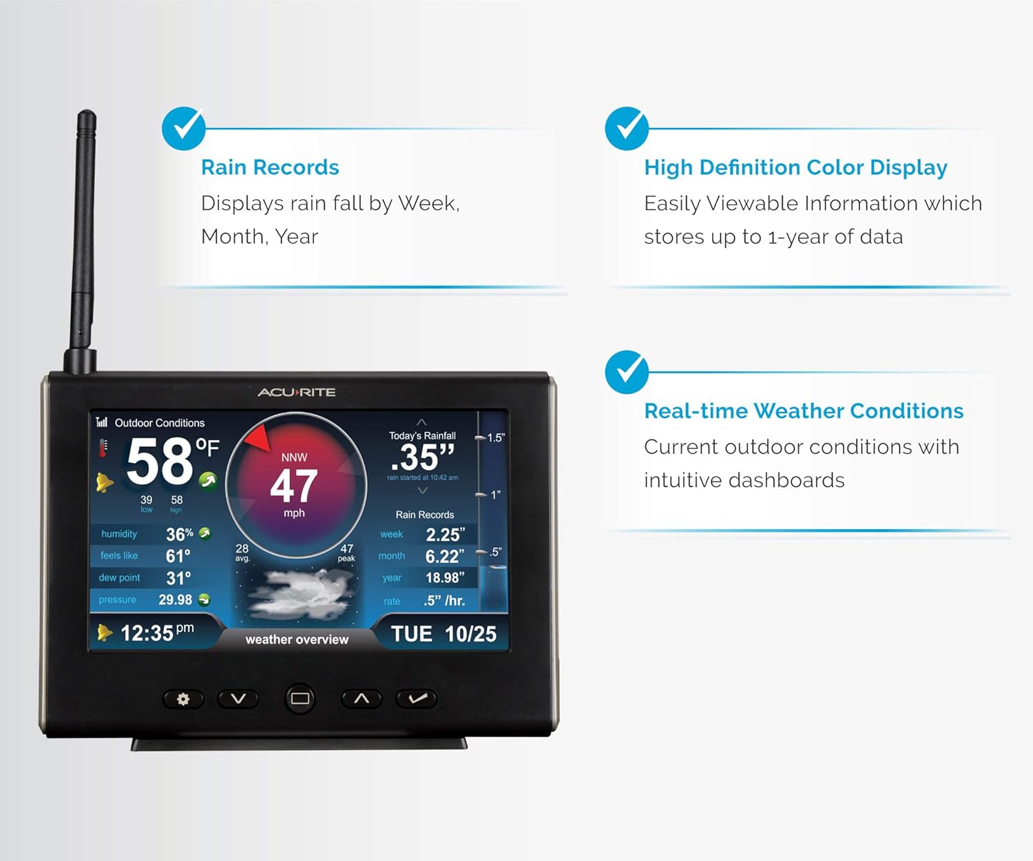AcuRite Iris 5-in-1 Weather Station with HD Display N770189