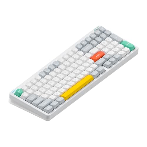 nuphy Halo96 V2 Wireless Keyboard,Gasket Structure,96% Hot Swappable Gaming Keyboard, 99 Kyes RGB Backlit Mechanical Keyboard, Support QMK/VIA,Bluetooth/USB-C/2.4GHz-Black,Raspberry Switches(46gf)