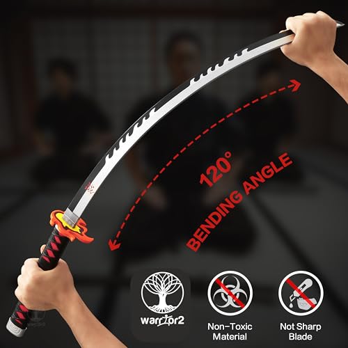 Demon Slayer Sword 41" Full-Set with Belt & Stand, Tanjiro Wooden Katana Cosplay Prop M416325