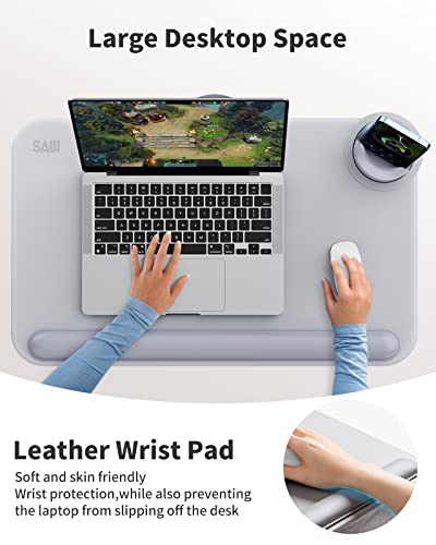 SAIJI Laptop Lap Desk, Portable with Storage Drawer, Fits Up to 17" Laptop S34883