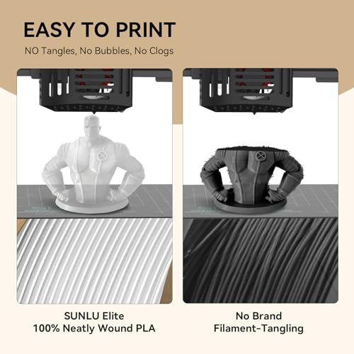 SUNLU Elite PLA Plus Filament 1.75mm Black 1KG V387