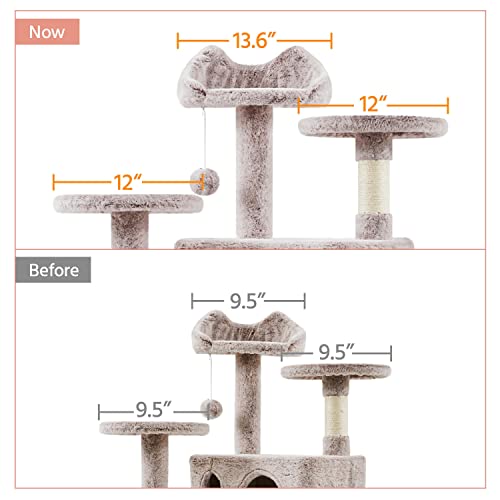Yaheetech 54in Cat Tree Tower Condo Furniture with Scratch Post Y196
