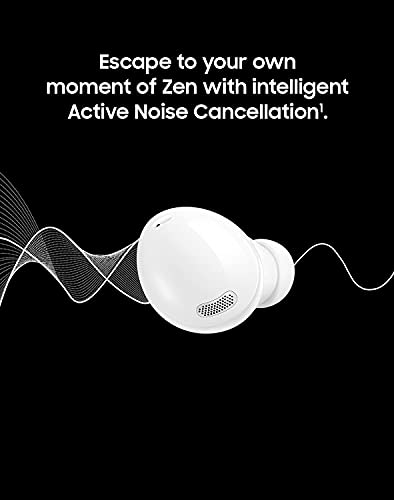 Samsung Galaxy Buds Pro True Wireless Noise Cancelling Earbuds, Phantom White (Renewed) Q3213