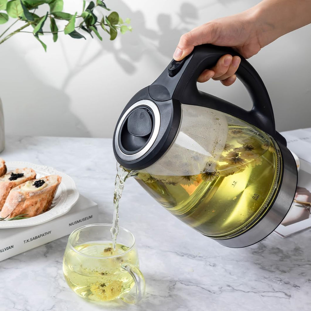 Speed-Boil Electric Kettle 1.7L Borosilicate Glass, Auto Shut-Off H312268