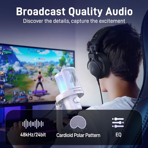 MAONO Wireless Microphone for PC, Gaming, Streaming, Podcast (DM40-Black) G850723