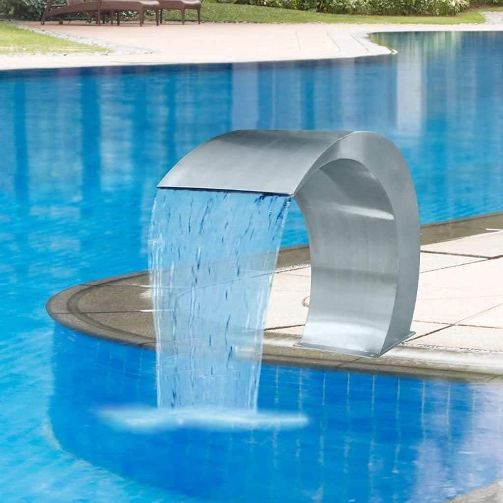 Stainless Steel Pool Waterfall Fountain for Outdoor Pools & Gardens Z238