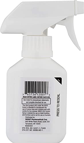 Nix Lice & Bed Bug Killing Spray for Home, Bedding & Furniture, 5 fl oz E2002