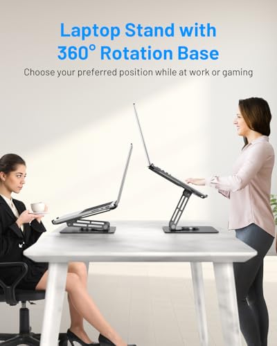 Laptop Cooling Stand with 360° Rotation and Detachable Thermoelectric Cooler A4721