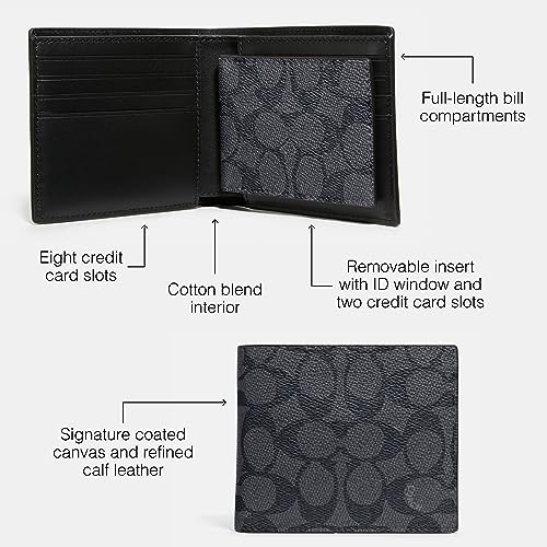 Coach 3-in-1 in Signature Charcoal/Black H1846