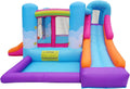 Inflatable Bounce House for Kids 3-6,Indoor Toddler Bouncer with Air Blower,Ball Pit,Slides,Reinforced PVC Bounce Floor,Ideal for Backyard Parties & Outdoor Garden