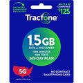 TracFone (Smartphone Only) Airtime Prepaid Service Card - Mail Delivery - 1.5GB Data / 1500 Minutes / 1500 Texts (1500 Minutes / 1500 Texts / 1.5GB Data, 365 Days)