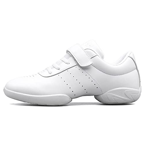 Cheer Shoes Girls White Cheerleading Dance Shoes Youth Athletic Training Sneakers T400
