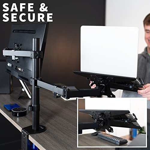 VIVO Full Motion Monitor and Laptop Desk Mount, Dual Arm VESA Stand, Fits 32 inch, STAND-V102C X915