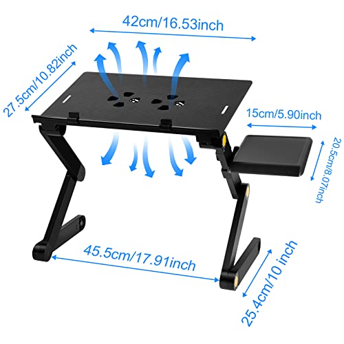 Uten Laptop Stand, Adjustable Ergonomic Holder with Mouse Pad, Compatible with 10-15.6" Laptops F554663