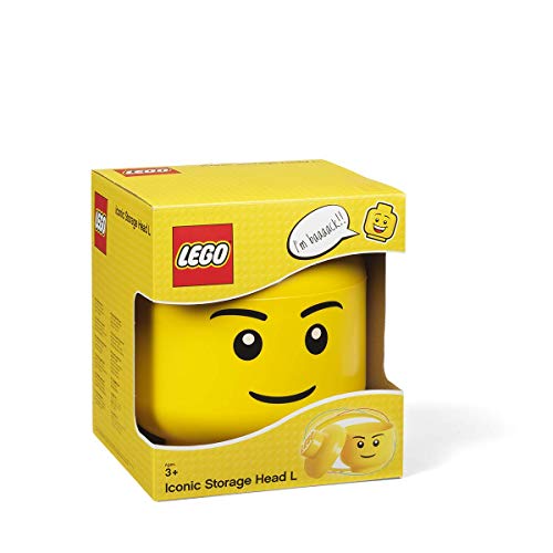 LEGO Iconic Storage Head Large Stackable Box 8.5L Yellow O3359