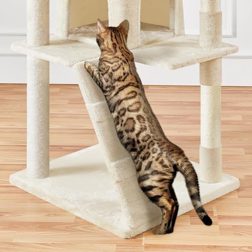 Yaheetech 54in Cat Tree Tower Condo Furniture with Scratch Post Y196