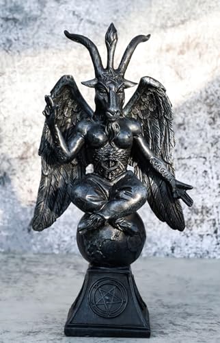 Ebros Large 16" Tall Sabbatic Goat Idol Baphomet Seated Statue Figurine O864
