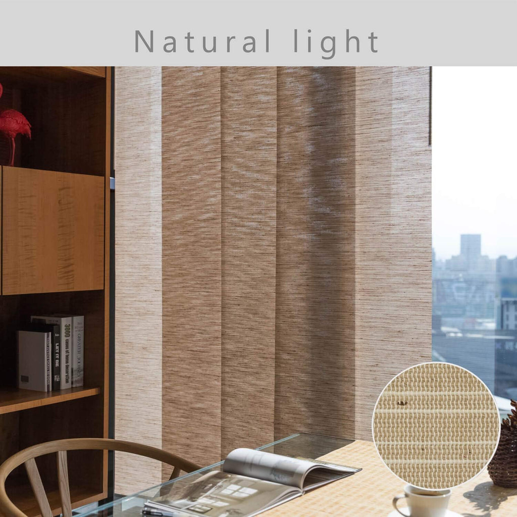 GoDear Design Adjustable Panel Track Sliding Glass Door Blinds 45.8"-86" W x 96" H W83166