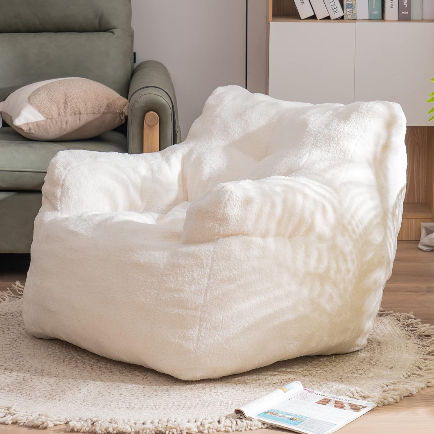 Ean Bag Chairs Beanbag Chair Couch Soft Fuzzy Sack for Adults Kids Teens X870291