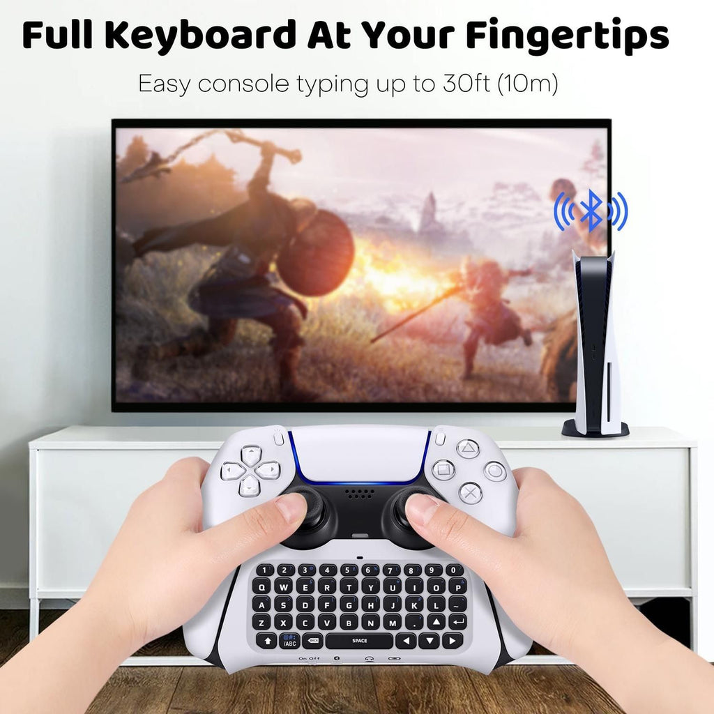 TNP PS5 Chatpad - PS5 Controller Keyboard Attachment, Wireless Compact Keypad with Built-in Speaker I54369