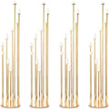 Nosiny 9 Arm Floor Candle Holder 46'' Metal Floor Candelabra Pillar Candle Holders Candle Sticks Holder Decor for Home Birthday 4th of July Party Wedding Banquet Decoration(Gold, 2 Pcs)