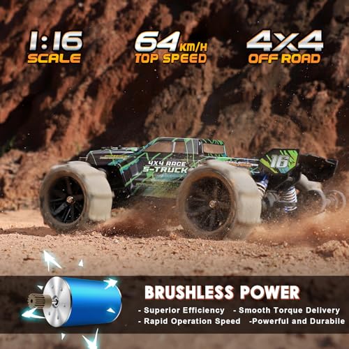 HAIBOXING 16890SA 1/16 Scale 4WD Brushless RC Truck, All-Terrain Off-Road Semi-Truck B890246