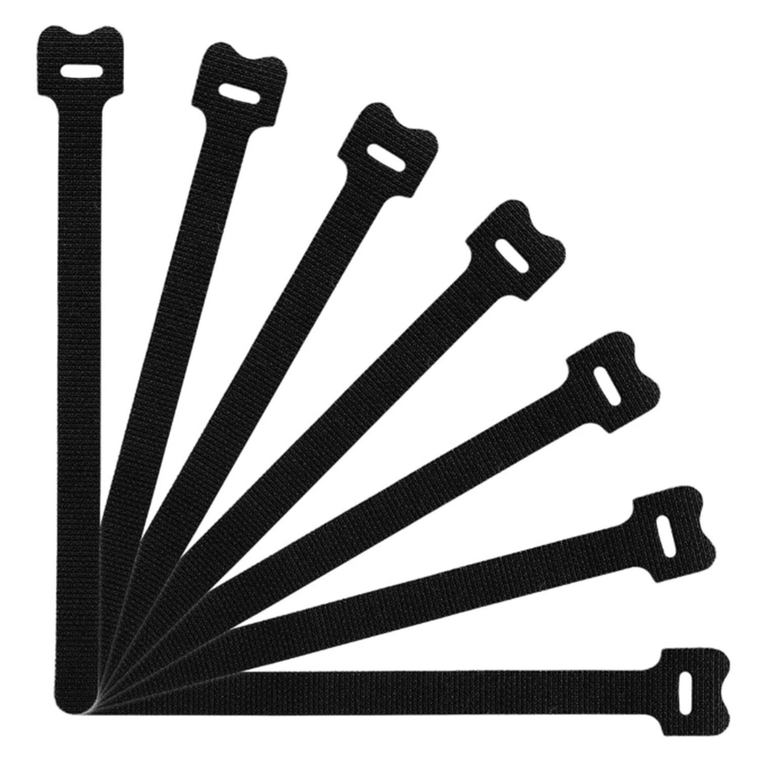 200PCS Reusable Velcro Cable Ties for Wire Organization (Black) X831812
