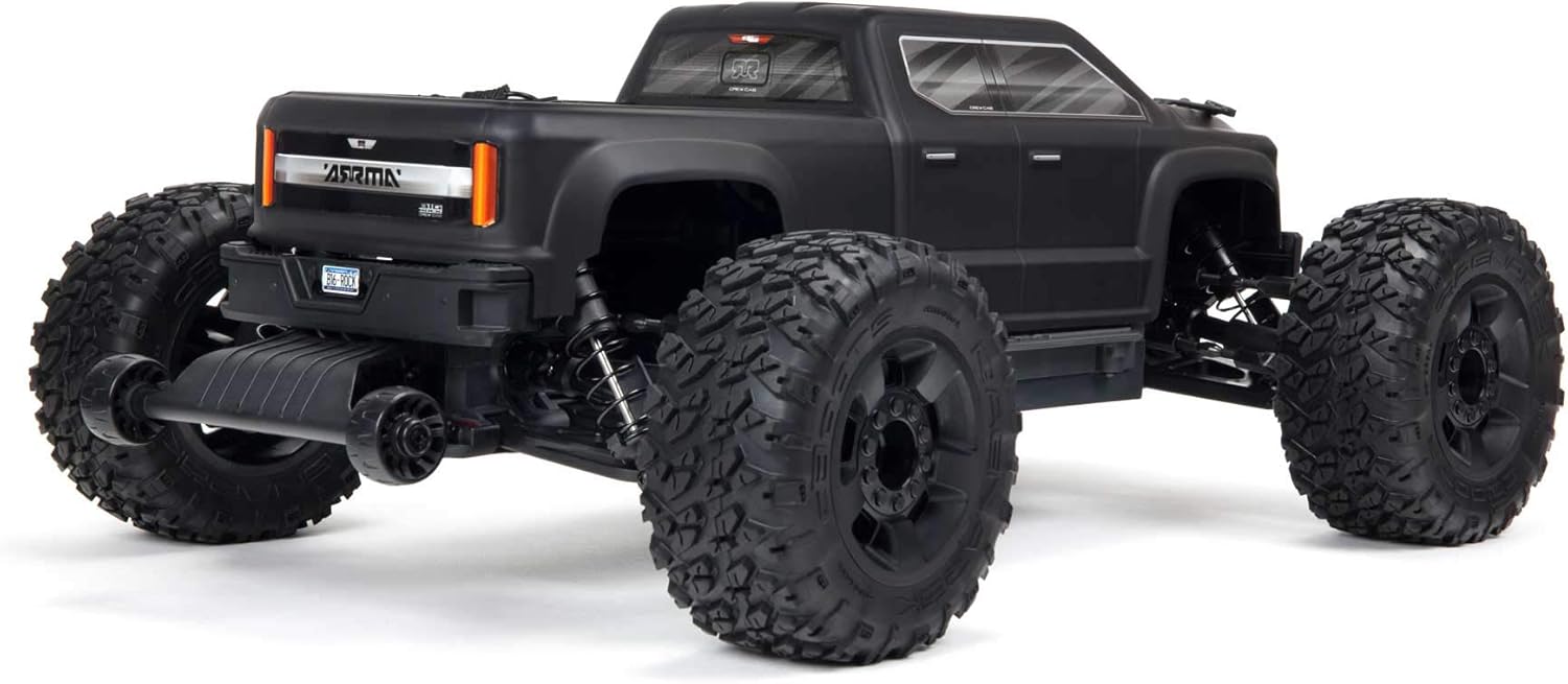ARRMA 1/10 BIG ROCK 4X4 V3 3S BLX Brushless Monster RC Truck RTR, Black G7614