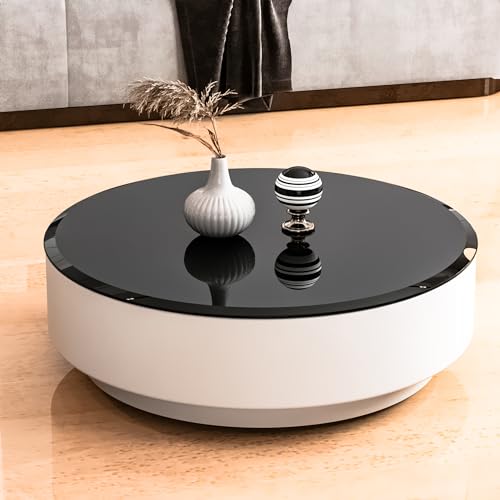 36" Inch Round Glass Table Top-1/4 Inch Thick Tempered Glass Tabletop with Flat Polished Edge,for DIY Table, Dining Table, Coffee Table