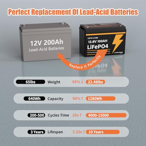 12V 100Ah LiFePO4 Battery Group 31 with Built-in 100A BMS R3671