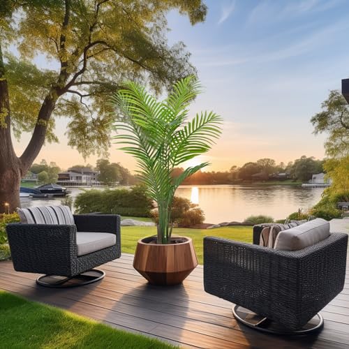 AnTing Artificial Areca Palm Plant 6FT, Faux Tropical Tree Indoor Decor (2 Pack) Z868