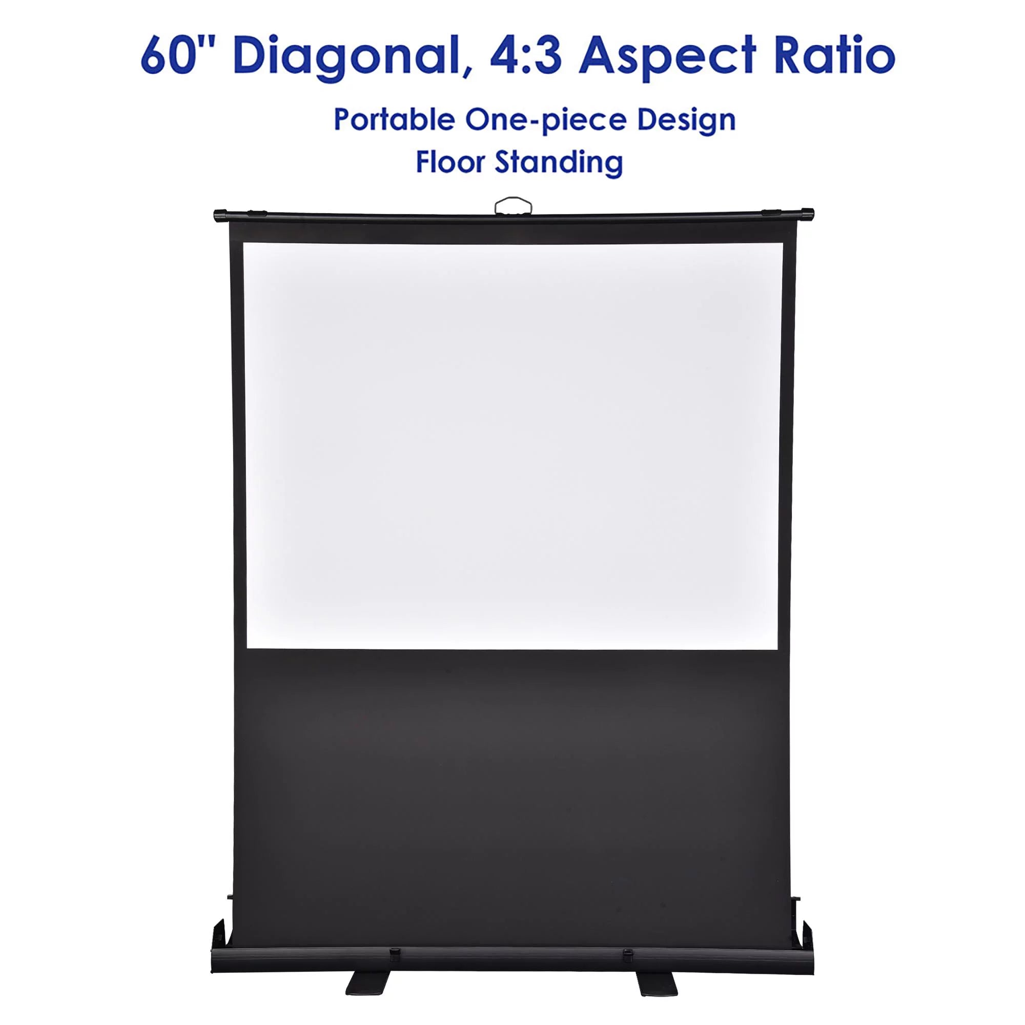 InstaHibit 60" Portable Floor Projector Screen with Aluminum Case Z1271