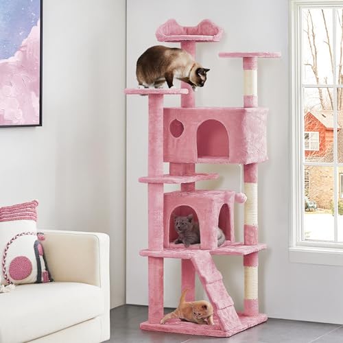 Yaheetech 54in Cat Tree Tower Condo Furniture with Scratch Post Y196