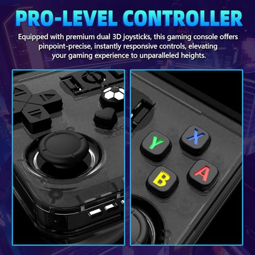 R36MAX Retro Handheld Game Console 64GB Preloaded Portable Emulator with 4.0-in HD IPS Screen E294502
