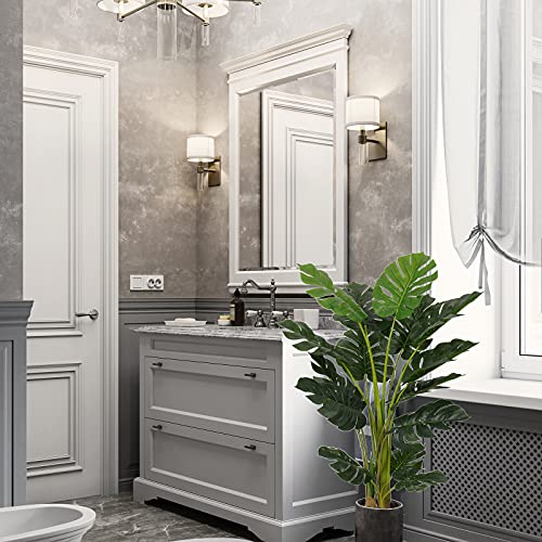 VIAGDO Artificial Monstera Deliciosa Plant 4ft Tall, Faux Tropical Palm for Home Office Decor F5082