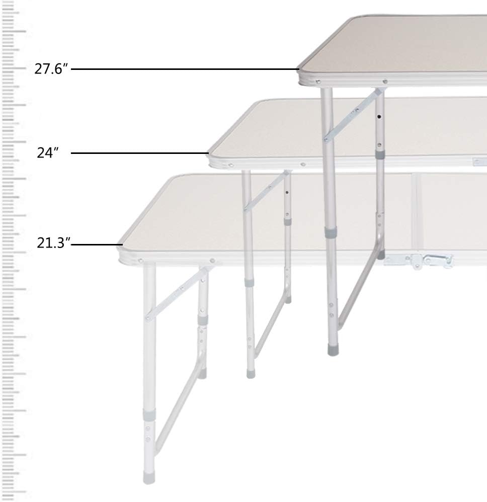 4FT Portable Folding Table White Z421719